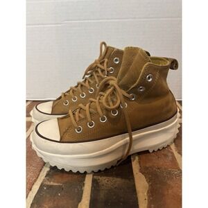 Size 7 Converse Mens Run‎ Star Hike High Top Leather 171666C Wheat/shadow (T22)